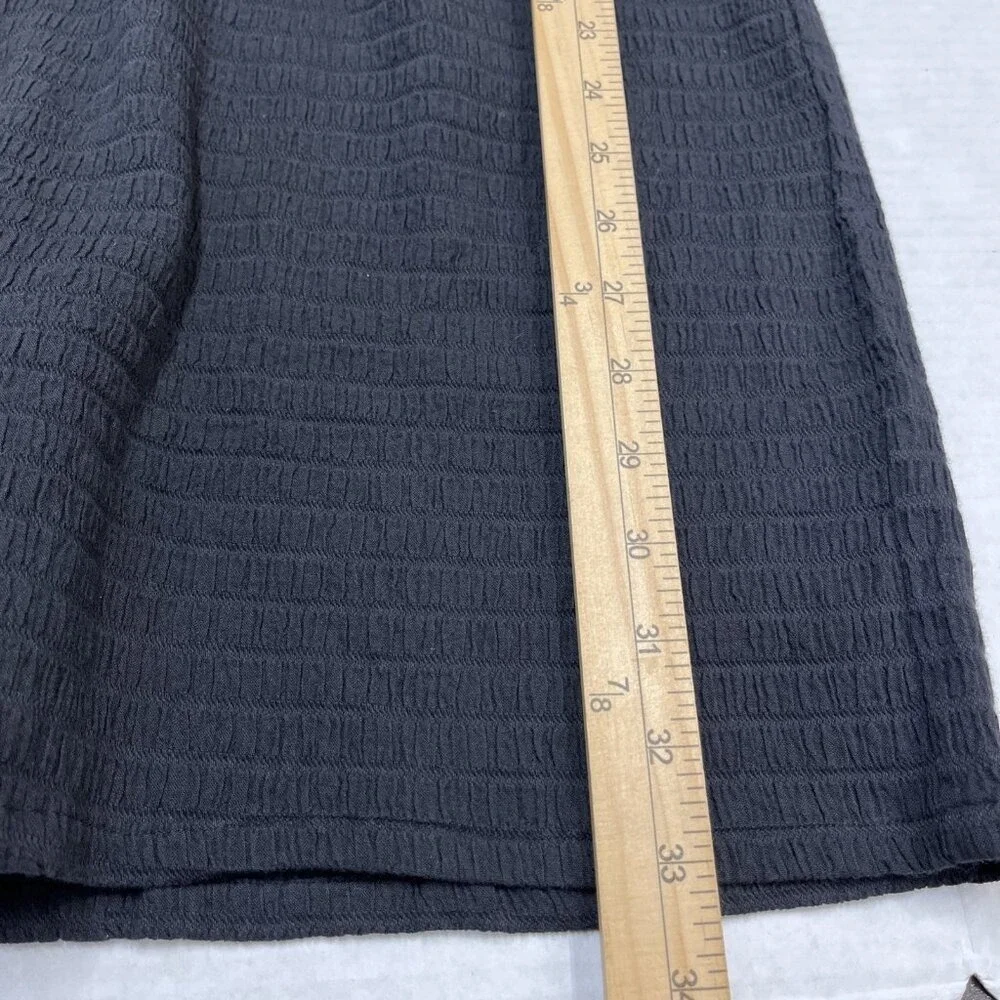 Cleobella Brigitta Mini Dress Black Surplice Fitted Ruffle Puff Sleeve Size S‎